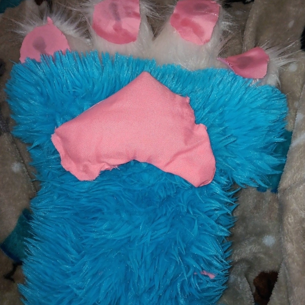 Blue and Pink Furry Paws
